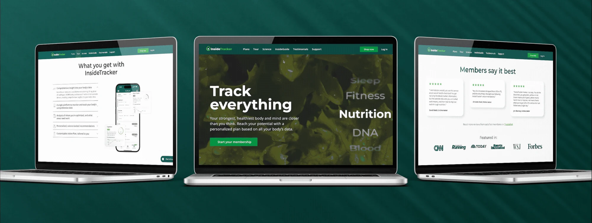 InsideTracker redesigned website